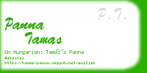panna tamas business card